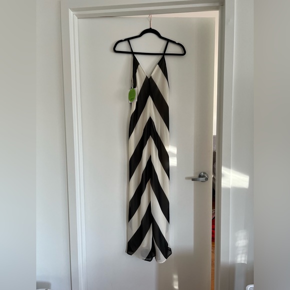 Chevron Sleeveless Slip Dress - Christopher John Rogers for Target Black/White 4 - Picture 2 of 3